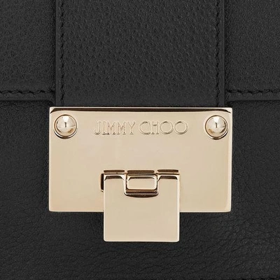 Shop Jimmy Choo Rebel Black  Grainy Calf Leather Cross Body Bag