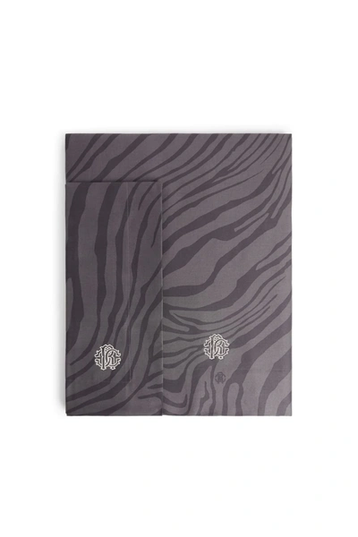 Shop Roberto Cavalli Home Zebra Print Duvet Set In Brown