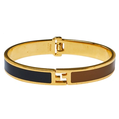 Pre-owned Fendi Sta Bracelet S In Black