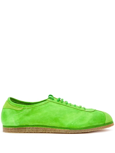 Shop Guidi Lace-up Trainers In Green