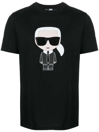 Shop Karl Lagerfeld Ikonik Karl T-shirt In Black