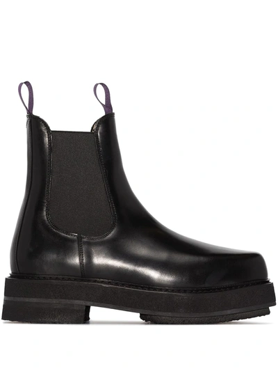 Shop Eytys Slip-on Chelsea Leather Boots In Black