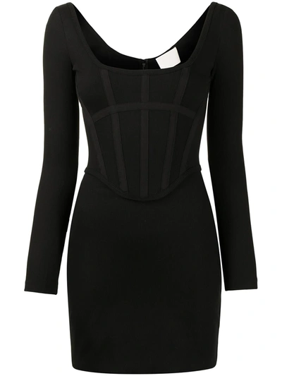 Shop Dion Lee Corset Mini Dress In Black