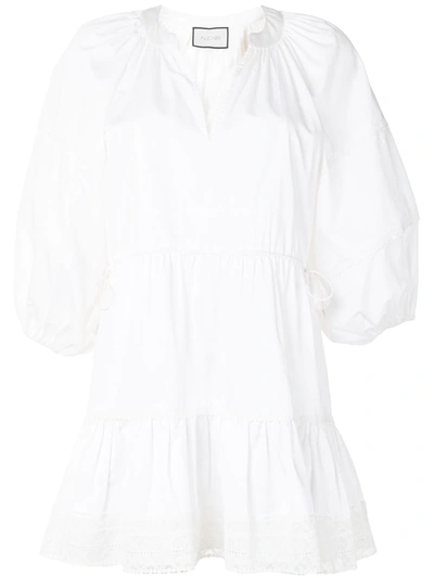 Shop Alexis Daksha Flared Poplin Dress In White