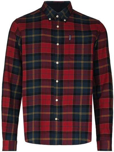 Shop Barbour Tartan Long-sleeve Shirt In Red