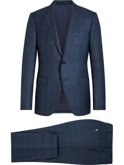 Shop Ermenegildo Zegna Single-breasted Two-piece Suit In Blue