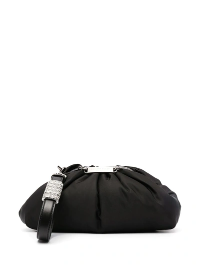 Shop Philipp Plein Logo Plaque Clutch Bag In Black