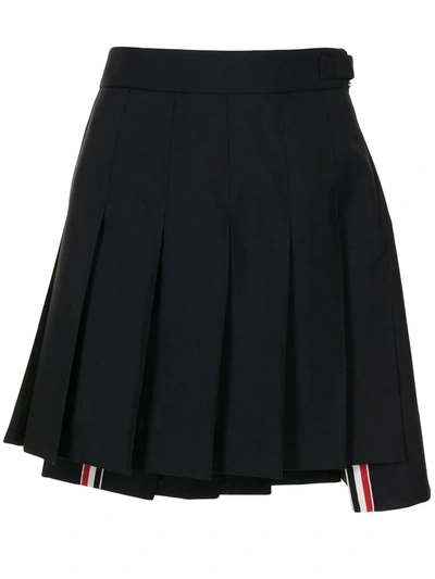 Shop Thom Browne School Uniform Pleated Skirt In Blue