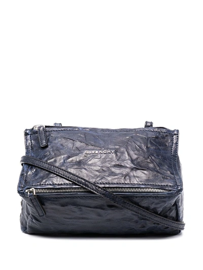 Shop Givenchy Crinkled Effect Crossbody Bag In Blue