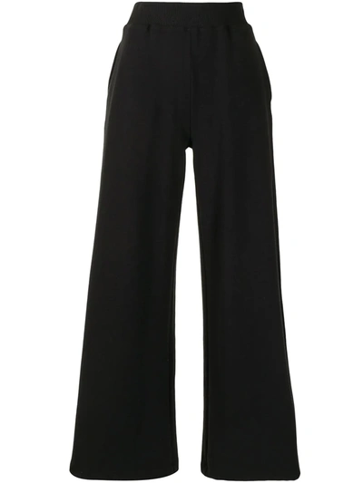 Shop L Agence High-waisted Flared Leg Trousers In Black