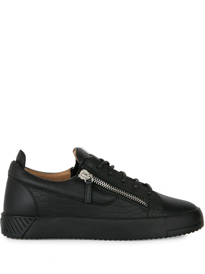 Shop Giuseppe Zanotti Frankie Low-top Sneakers In Black
