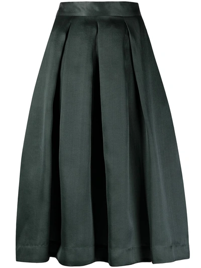 Shop Société Anonyme Pleated Midi Skirt In Green