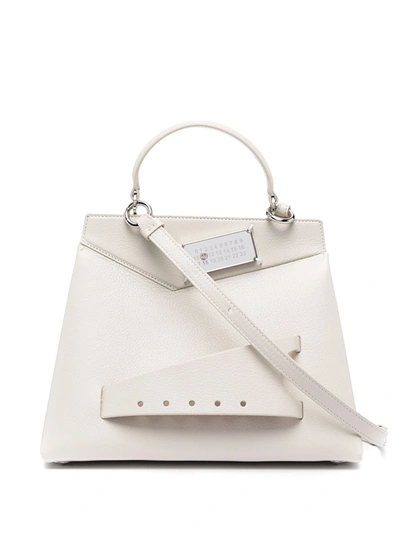 Shop Maison Margiela Snatched Top-handle Bag In White