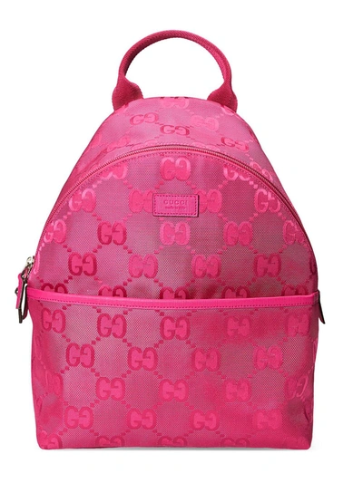 Shop Gucci Gg Stripe-trimmed Backpack In Pink