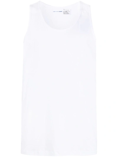 Comme Des Garçons Shirt White Jersey Tank Top In White