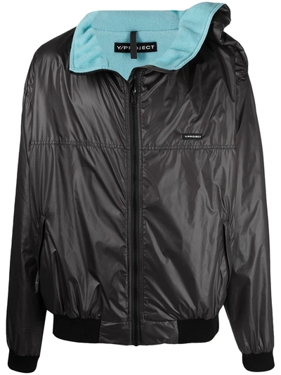 Shop Y/project Clip-shoulder Bomber Jacket In Black