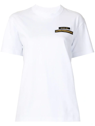 Sacai White X Hank Willis Thomas Logo Print T-shirt | ModeSens
