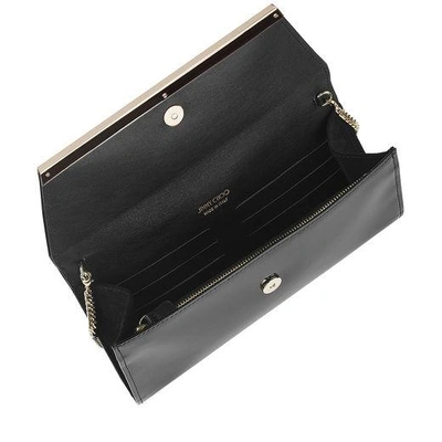 Shop Jimmy Choo Margot Black Patent And Suede Clutch Bag