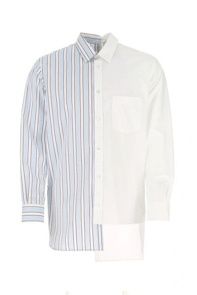 Shop Lanvin Striped Asymmetric Shirt In Multi