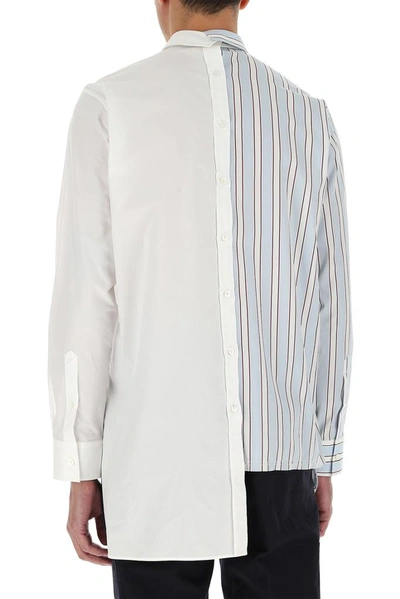 Shop Lanvin Striped Asymmetric Shirt In Multi