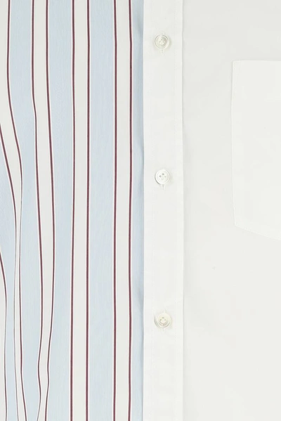 Shop Lanvin Striped Asymmetric Shirt In Multi