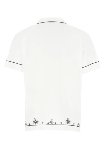 Shop Saint Laurent Embroidered Tunic Top In White