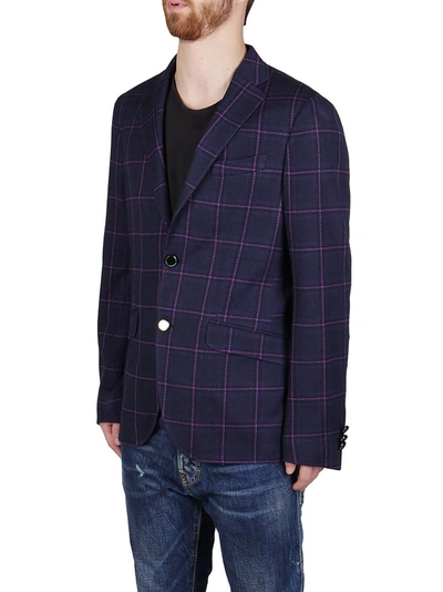 Shop Etro Check Design Jersey Jacket In Multi