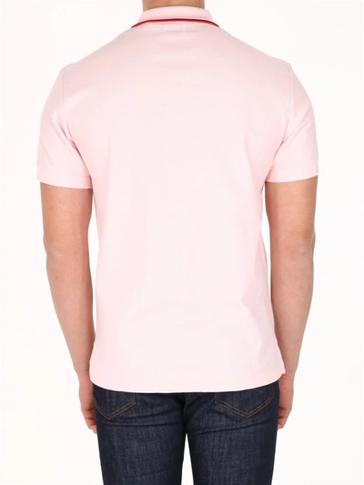 Shop Burberry Monogram Motif Polo Shirt In Pink