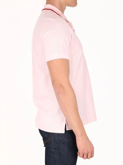 Shop Burberry Monogram Motif Polo Shirt In Pink