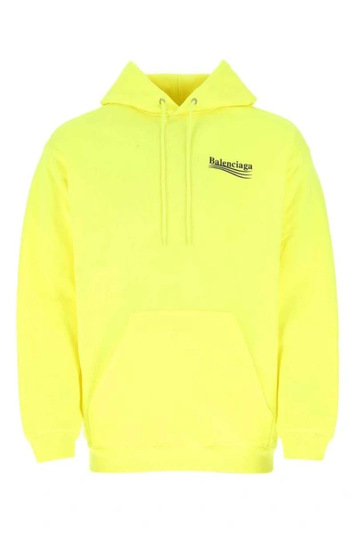 Balenciaga Yellow Medium Fit Political Campaign Hoodie | ModeSens