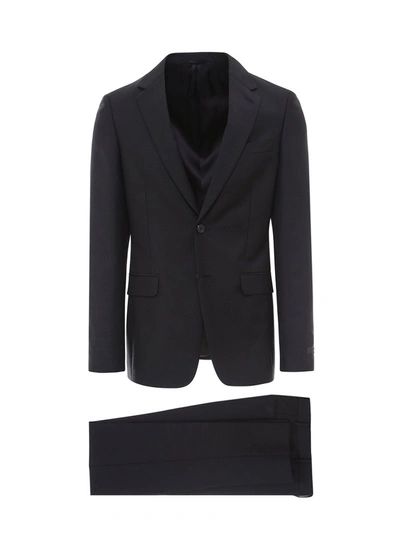 Shop Prada Single Breasted Classic Suit In Black