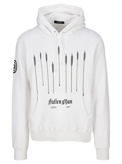 Shop Undercover Arrows Print Hoodie In White