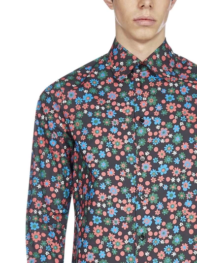 Shop Marni Floral Print Shirt In Multi