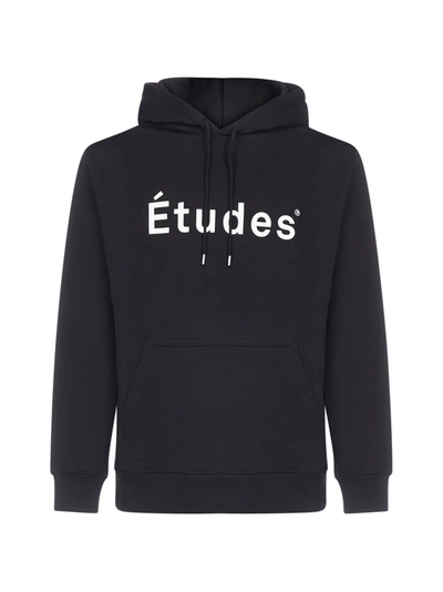 Shop Etudes Studio Etudes Logo Print Hoodie In Black