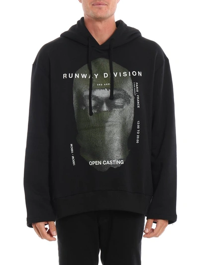 Shop Ih Nom Uh Nit Runway Division Printed Hoodie In Black