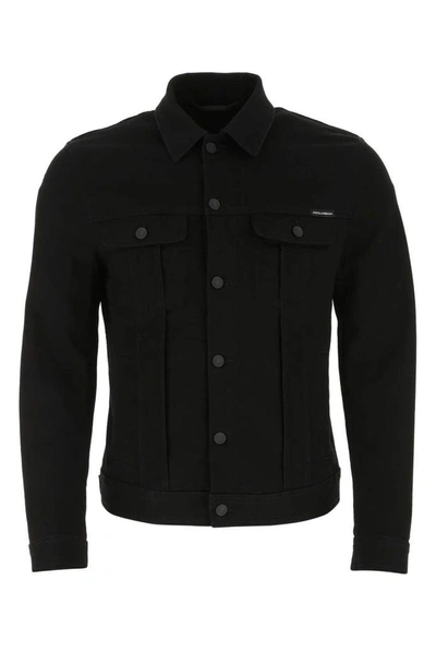 Shop Dolce & Gabbana Denim Jacket In Black