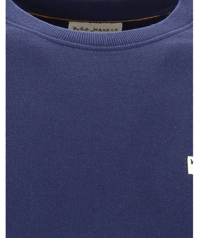 Shop Nudie Jeans Samuel Sweatshirt In Blue
