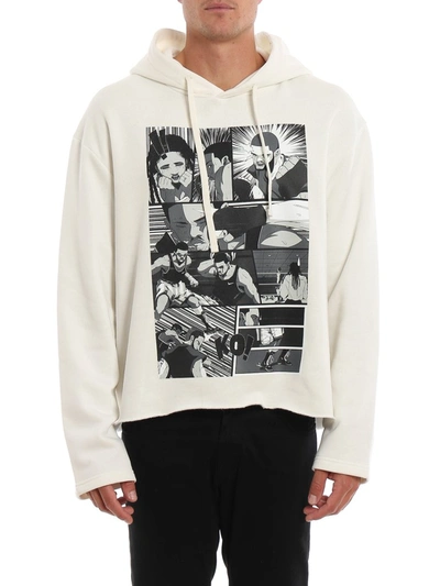 Shop Ih Nom Uh Nit Comic Print Hoodie In White