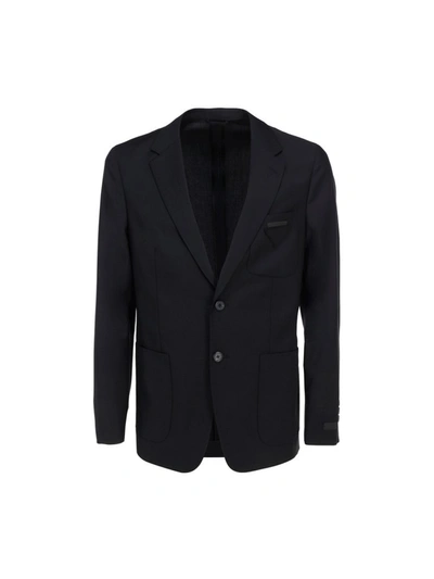 Shop Prada Single Breasted Blazer In Black