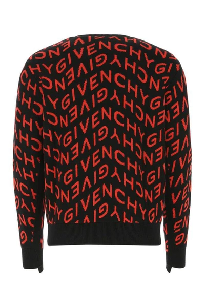 Givenchy Refracted Logo-jacquard Wool Sweater In Red | ModeSens