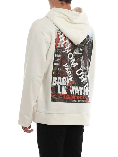 Shop Ih Nom Uh Nit Graphic Lil Wayne Printed Hoodie In White