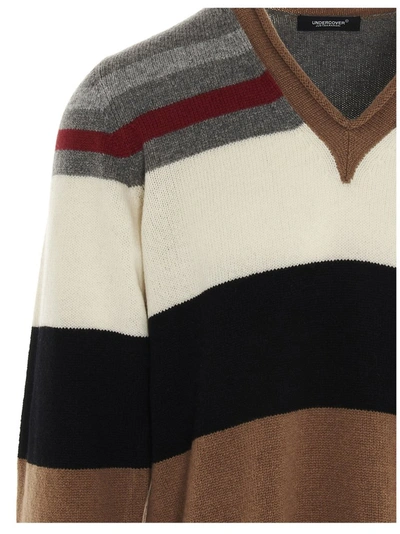 Undercover Colorblocked V-neck Sweater In Multicolor