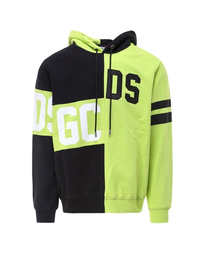 Shop Gcds Deconstructed Logo Print Hoodie In Multi