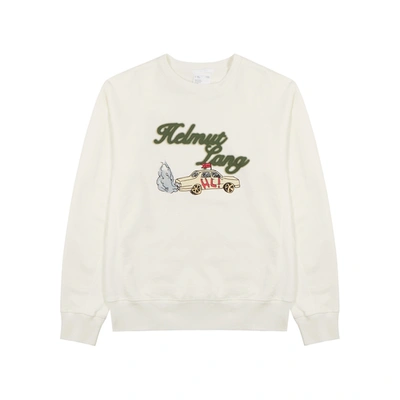 Shop Helmut Lang X Saintwoods Taxi Off-white Cotton Sweatshirt