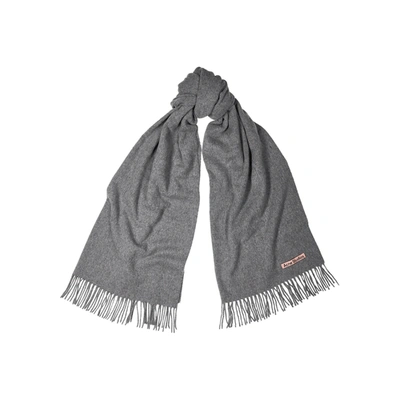Shop Acne Studios Canada Black Wool Scarf In Grey