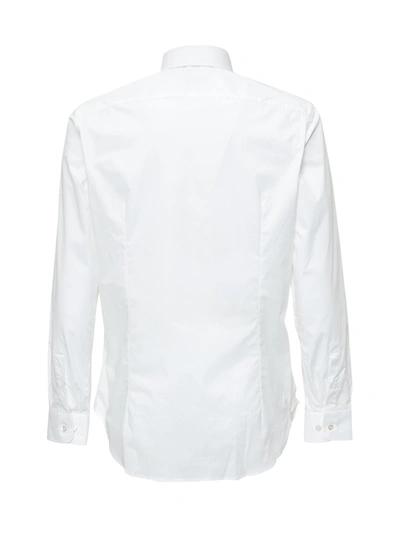 Shop Etro Logo Embroidered Buttoned Shirt In White