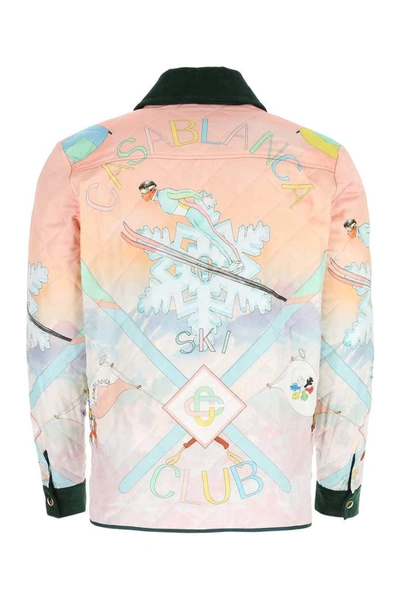 Shop Casablanca Quilted Bomber Jacket In Multi