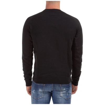 Shop Dsquared2 Milano Italy Printed Crewneck Sweatshirt In Black
