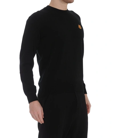 Shop Kenzo Tiger Crest Knitted Jumper In Black
