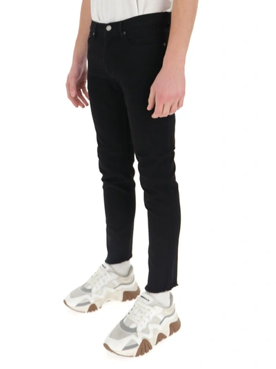 Shop Givenchy Raw Hem Skinny Jeans In Black